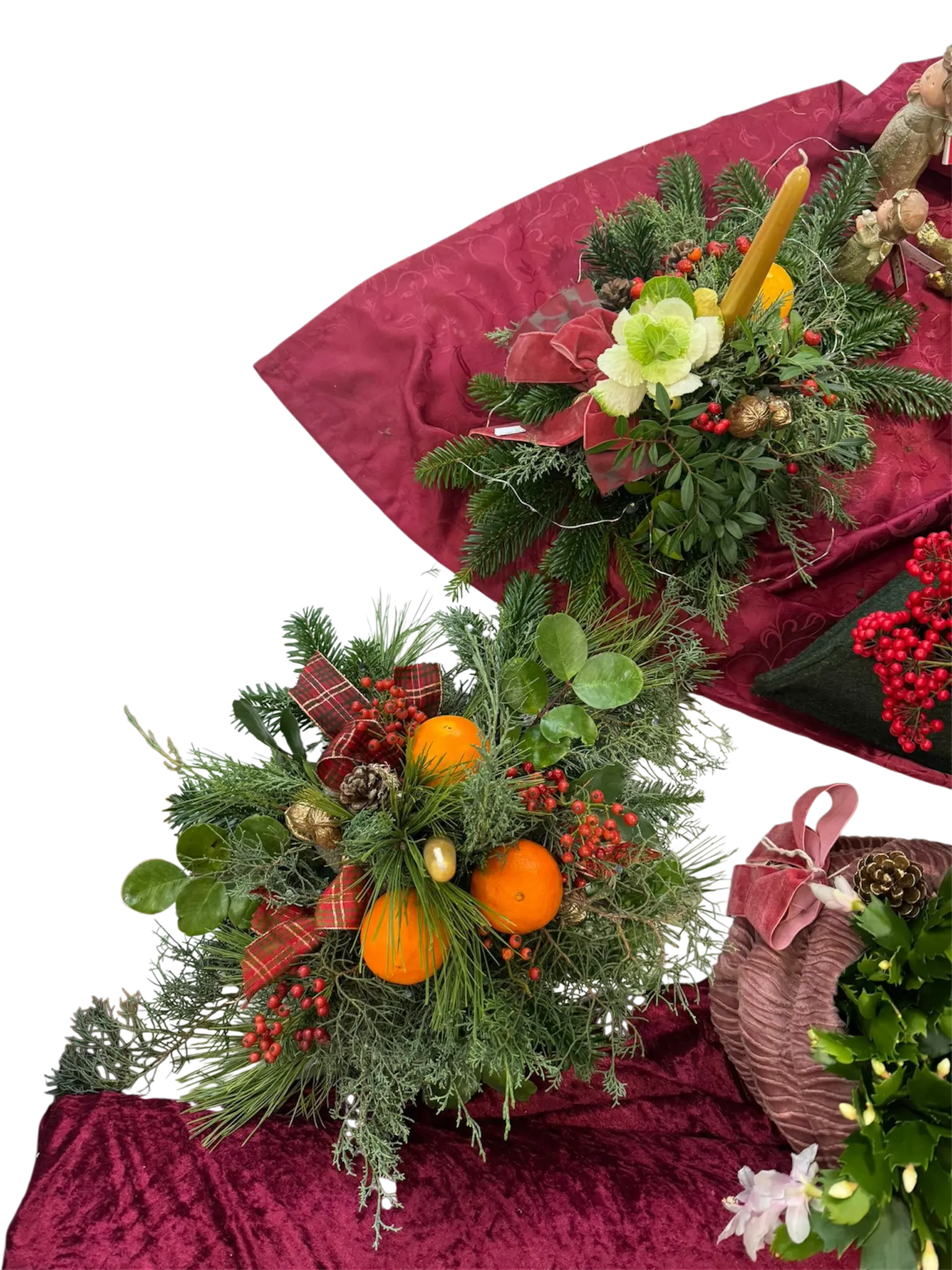 Centrotavola Natale Oro